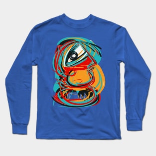 Cool Cyclope Street Art Character Long Sleeve T-Shirt